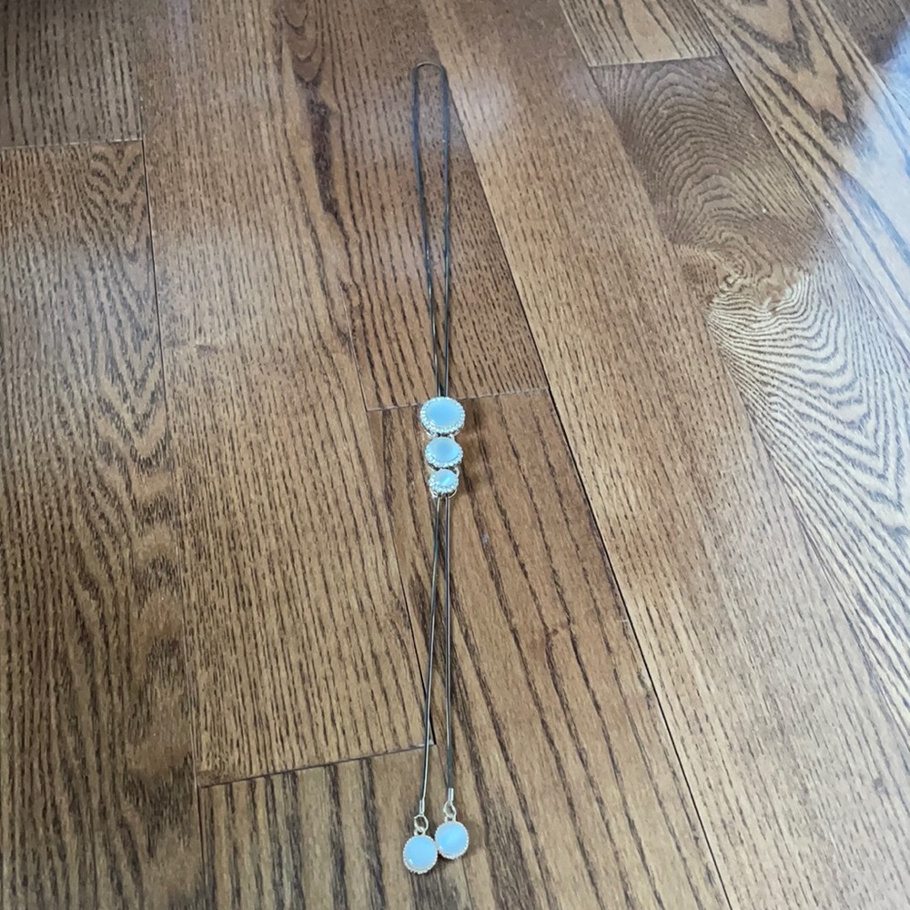 ✨[3 for $30]✨stone effect rhinestone long necklace